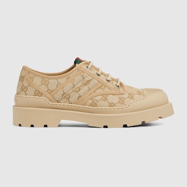 GUCCI Men's Web Lace-up Shoe, Size 46.5 IT