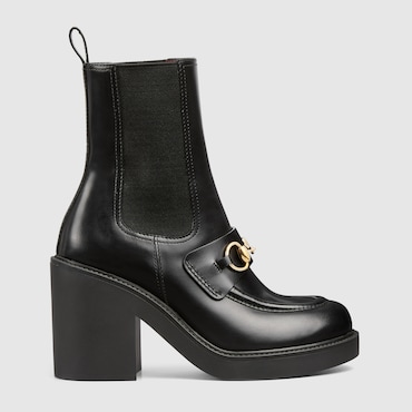 GUCCI Women's Horsebit Ankle Boot, Size 36 IT, Black