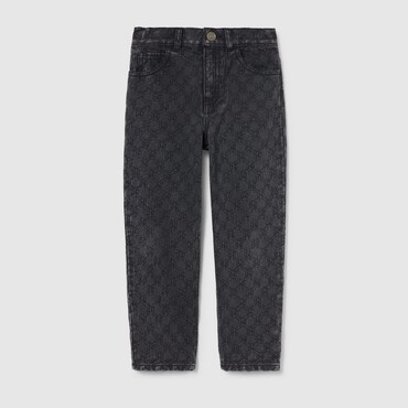 GUCCI Kids - GG Denim Jacquard Trouser, Size 4 YEARS