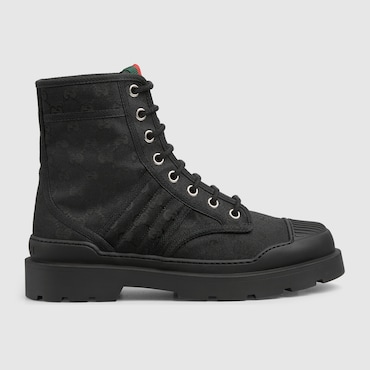 GUCCI Men's Web Boot, Size 42.5 IT
