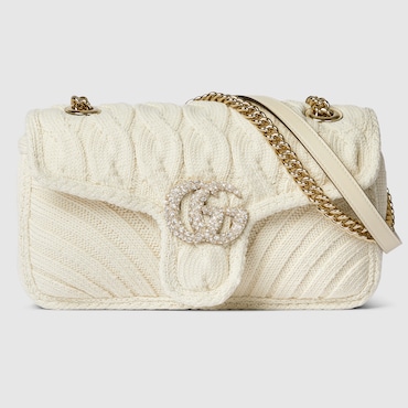 GUCCI GG Marmont Crystals Medium Shoulder Bag