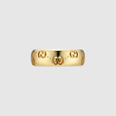 GUCCI Icon 18k GG Thin Ring