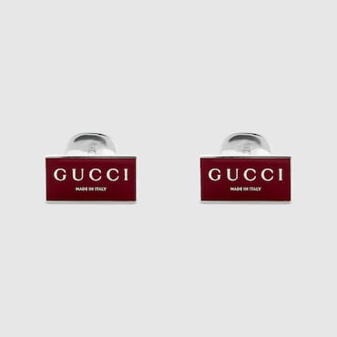 GUCCI Trademark Enamel Cufflinks