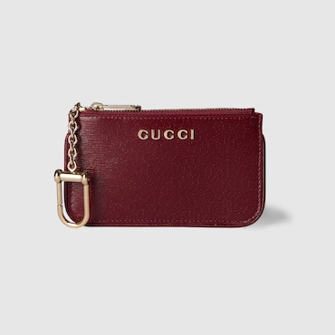 GUCCI Zip Key Case With Script