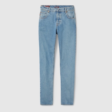 GUCCI Denim Trouser With Web, Size 30