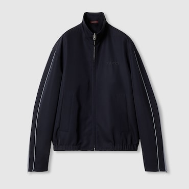 GUCCI Veste En Sergé De Laine Brodée, Taille 42