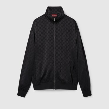 GUCCI Veste Zippée En Satin GG, Taille L