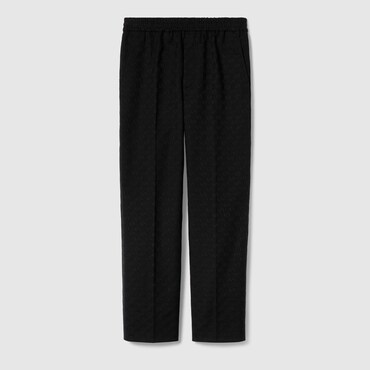 GUCCI GG Cotton Blend Canvas Trouser, Size 54