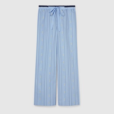 GUCCI Printed Cotton Poplin Trousers, Size 44 IT