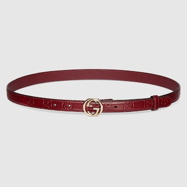 GUCCI Cintura Con Fibbia Incrocio GG, Taglia 80