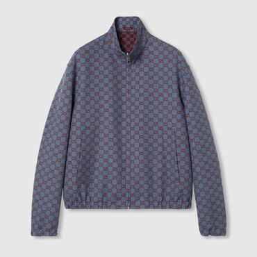 GUCCI GG Pied-de-poule Wool Jacket, Size 54
