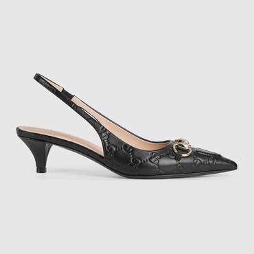 GUCCI Women's Horsebit Slingback Pump, Size 40 IT