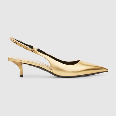 GUCCI Signoria Slingback Pump, Size 42 IT