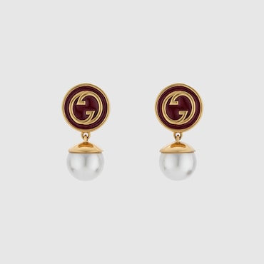 GUCCI Blondie Pearl Drop Earrings