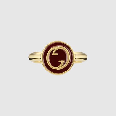 GUCCI Blondie Enamel Ring, Size M