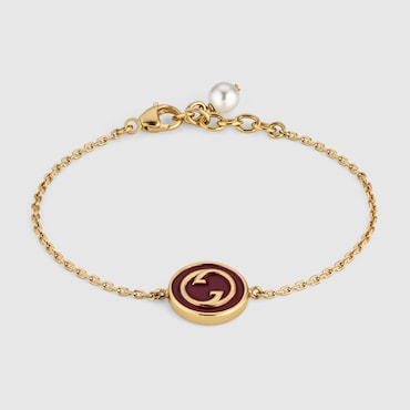 GUCCI Blondie Enamel Bracelet, Size S