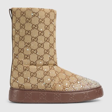 GUCCI Women's Boot With Crystals, Size 38.5 IT