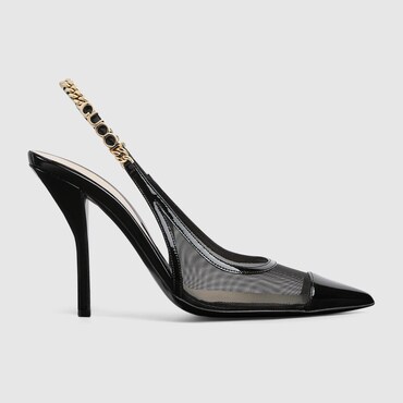 GUCCI Signoria Slingback Pump, Size 37 IT