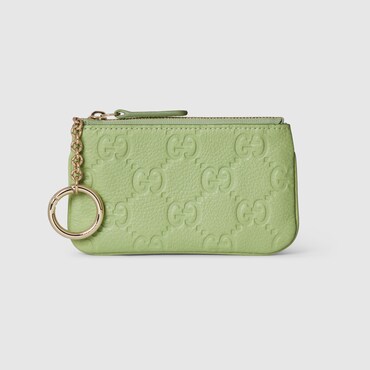 GUCCI GG Emblem Zip Key Case