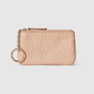 GUCCI GG Emblem Zip Key Case