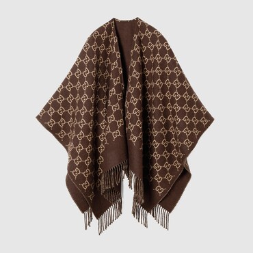 GUCCI GG Wool Jacquard Cape