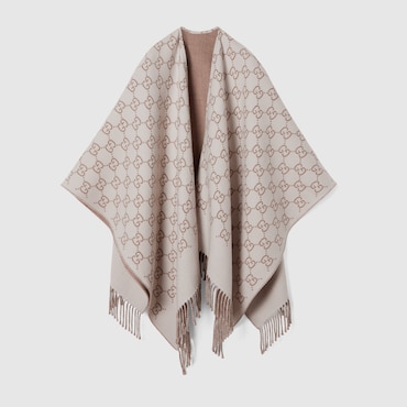 GUCCI GG Wool Jacquard Cape