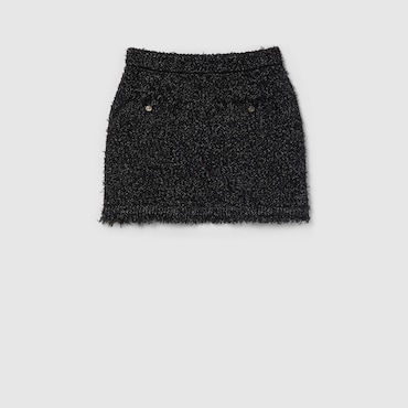 GUCCI Lamé And Viscose Mini Skirt, Size XXL