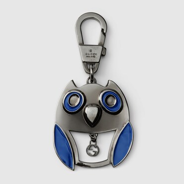 GUCCI Owl Keychain With Interlocking G