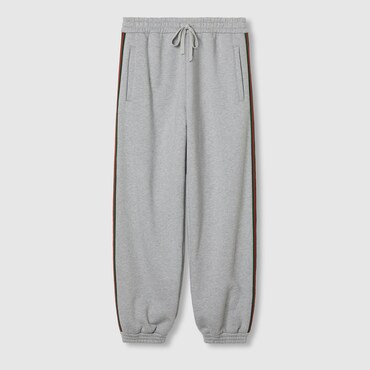 GUCCI Cotton Jersey Jogging Trouser With Web, Size XS
