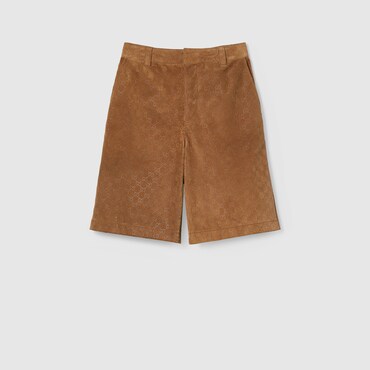 GUCCI GG Suede Shorts, Size 50 IT