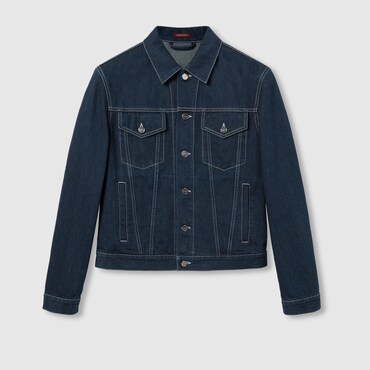 GUCCI Lasered Denim Jacket, Size 54 IT