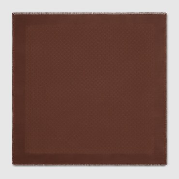 GUCCI GG Jacquard Wool Silk Lamé Shawl