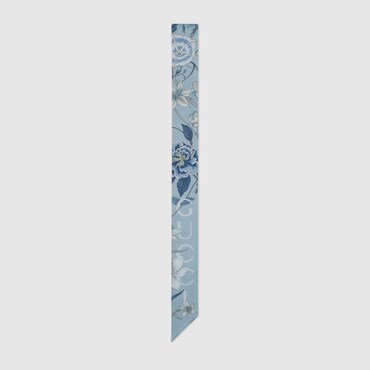 GUCCI Printed Silk Neck Bow