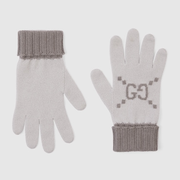 GUCCI Gants En Jacquard De Cachemire GG, Taille L