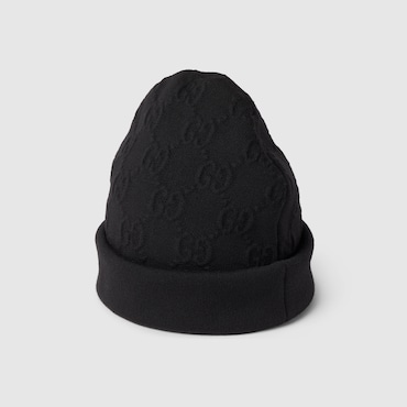 GUCCI Mütze aus GG Jacquard-Wollmischung, Größe S