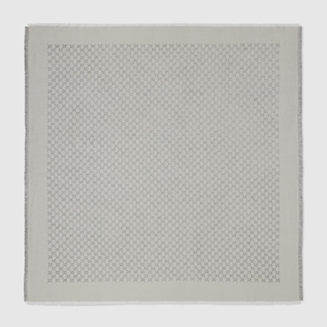 GUCCI GG Jacquard Wool Silk Lamé Shawl