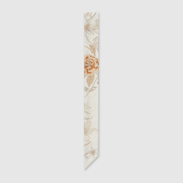 GUCCI Printed Silk Neck Bow
