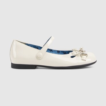 GUCCI Kids - Horsebit Ballet Flat, Size 31
