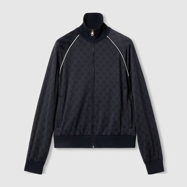 GUCCI Veste Zippée En Jersey Et Nylon GG, Taille XXXL