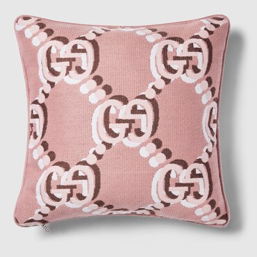 GUCCI Wool Cushion With GG Shadow