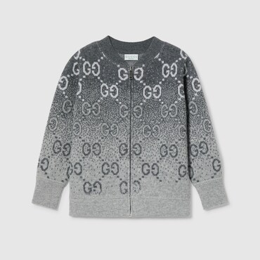 GUCCI Filles - Cardigan Pour Enfant En Jacquard De Laine GG, Taille 6 ANS