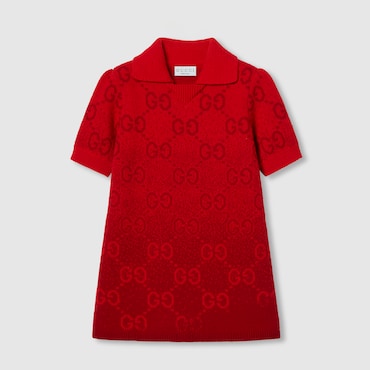GUCCI Kids - GG Wool Jacquard Dress, Size 10 YEARS