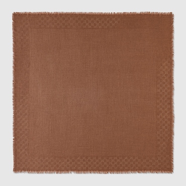 GUCCI GG Wool Silk Jacquard Shawl