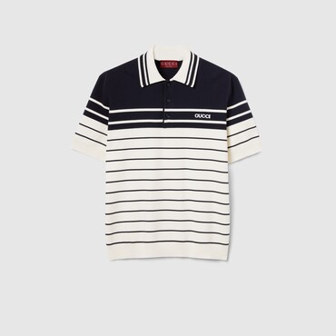 GUCCI Cotton Polo Shirt With Embroidery, Size XS