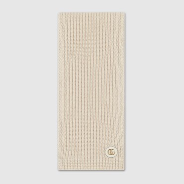 GUCCI Wool Cable Knit Scarf