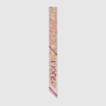 GUCCI Printed Silk Neck Bow