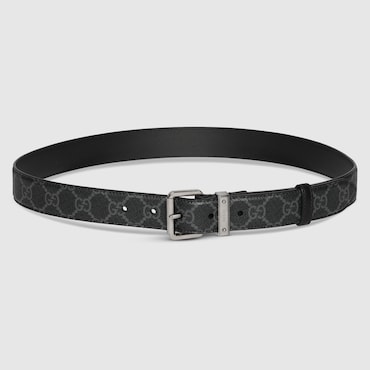 GUCCI GG Emblem Belt With Square Buckle, Size 110