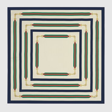 GUCCI Printed Silk Twill Carré