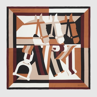 GUCCI Printed Silk Carré
