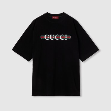 GUCCI Printed Cotton Jersey T-shirt